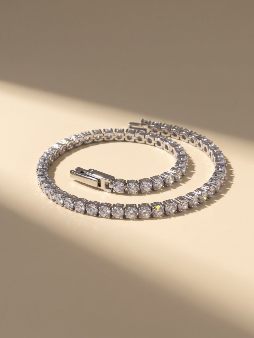 Womens Tennis Bracelet CZ Silver 6.5 Inch 2mm Iced Dainty 5A Cubic Zirconia